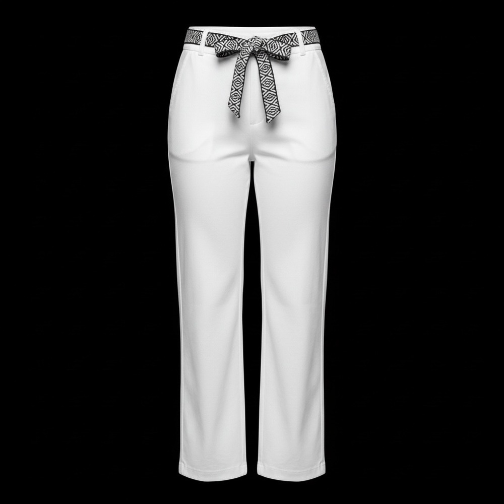 Cato White Pants with Belt‎ 26/28W, NWT